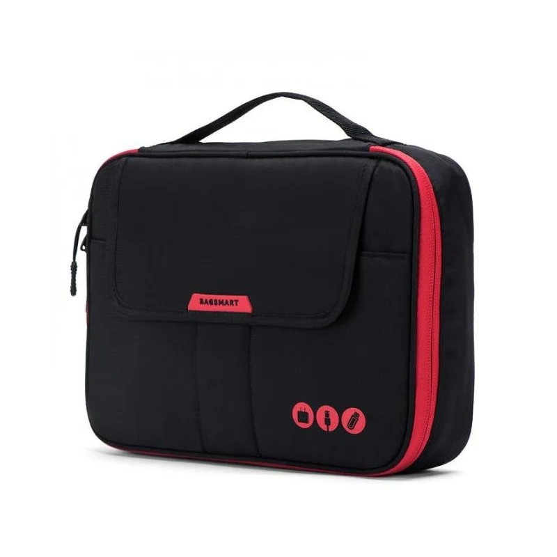 Bagsmart Venice Electronics Organizer M - Black/Red