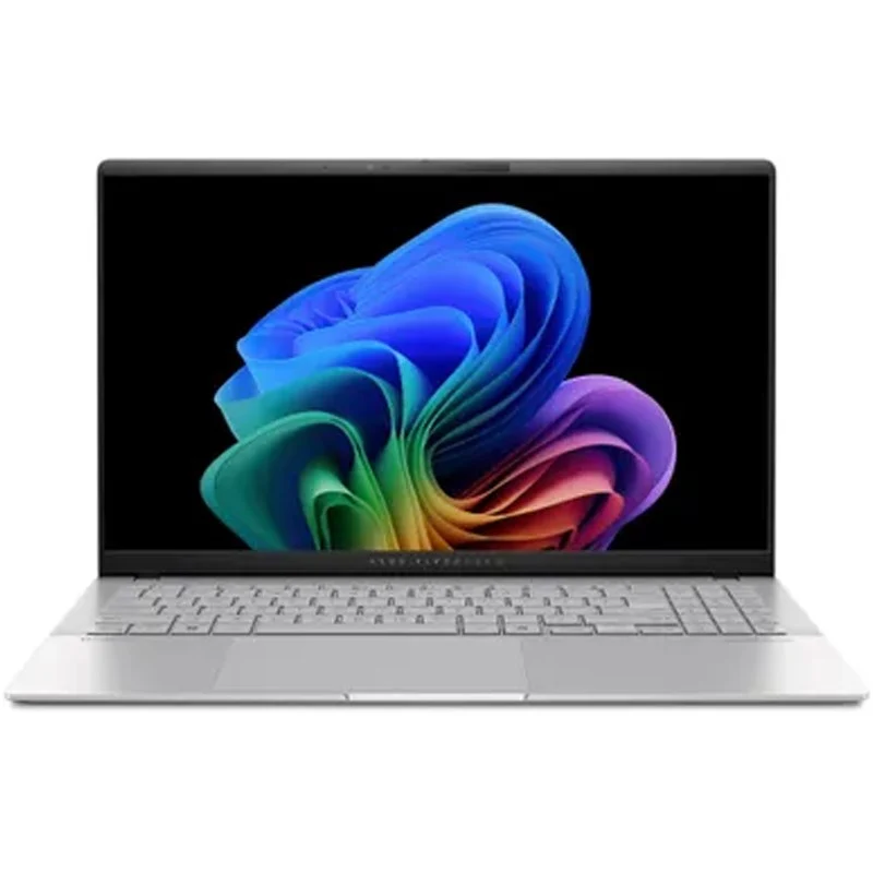 Asus Vivobook S 15 15.6" 3K 120 Hz OLED Copilot + PC Qualcomm Snapdragon X Elite X1E with Qualcomm AI Engine 16 GB RAM, 1 TB SSD - Cool Silver - English Keyboard