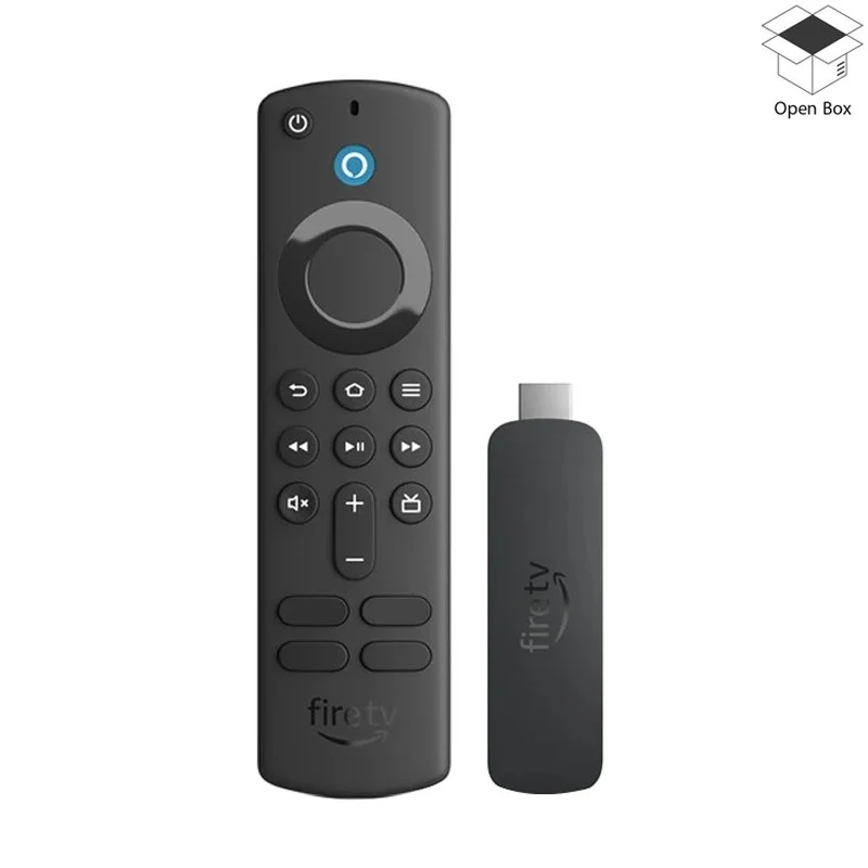 Amazon Fire TV Stick 4K Streaming Device, Wi-Fi 6, Alexa Voice Remote, Black - Open Box