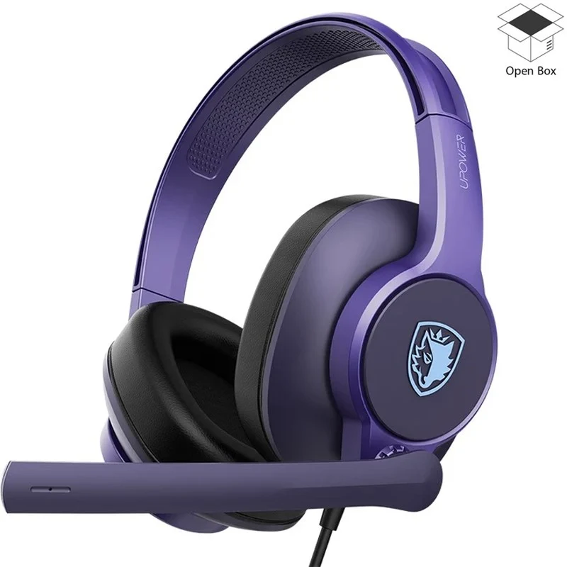 Sades SA-703 Upower Wired Gaming Headset, Purple - Open Box