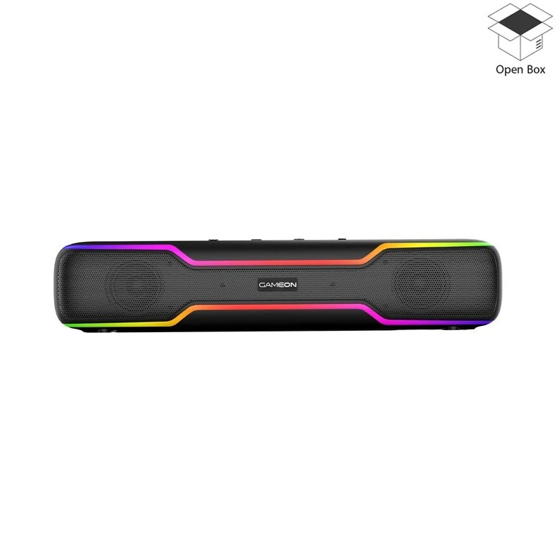 GAMEON Dominator Blaze Wireless RGB Gaming Soundbar, Black - Open Box