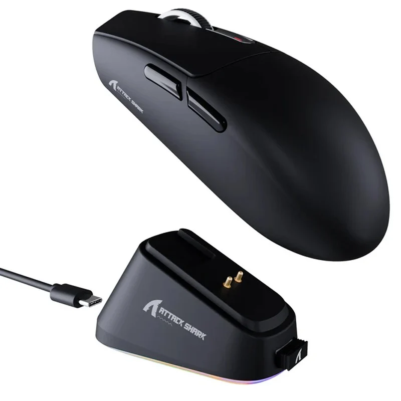 ATTACK SHARK G3PRO Tri-Mode (Wired /2.4G /Bluetooth) Wireless Gaming Mouse with Charge Dock 25000 DPI Ultra Lightweight