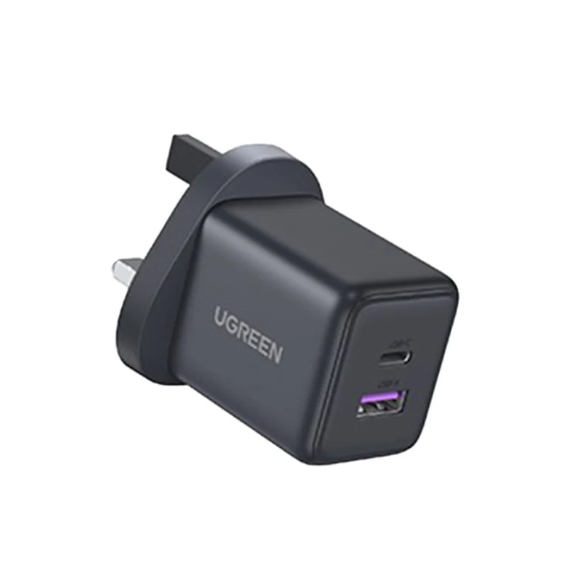 Ugreen 30W 2-Port GaN Fast Charger UK - Space Grey
