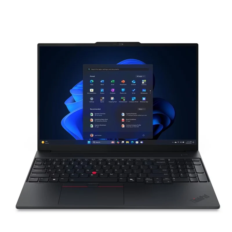 Lenovo ThinkPad E16 Gen 3 Laptop, Intel Core Ultra 7 255H, 16C, 16" WUXGA, 16 GB DDR5 RAM, 1 TB M.2 SSD, Integrated Intel Arc 140T GPU Functions As Intel Graphics, DOS, 1 Year Warranty - Black