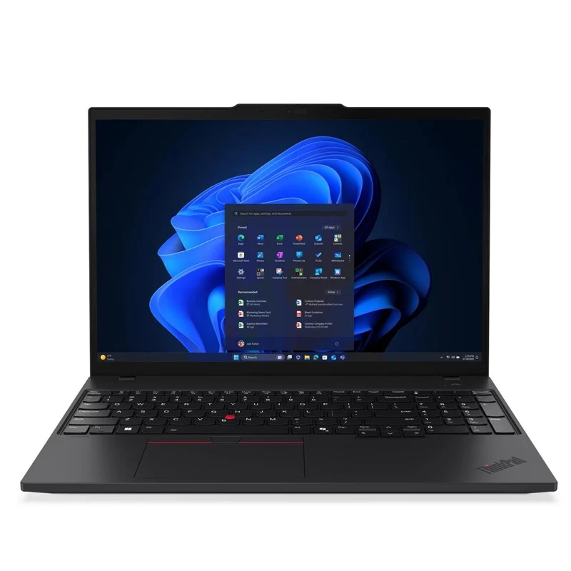 Lenovo ThinkPad T16 Laptop Gen 4 Intel Core Ultra 7 255U, 12C, AI PC, 16" WUXGA, 16 GB DDR5-5600 RAM, 512 GB, Integrated Intel Graphic, Windows 11 Pro 64, Backlit, 3 Year Warranty, Black