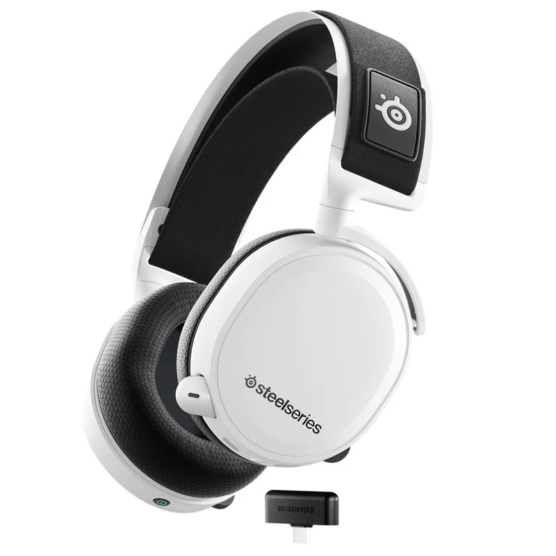 SteelSeries Arctis 7+ Wireless Gaming Headset for PC, PS5/PS4, Switch and Android - White