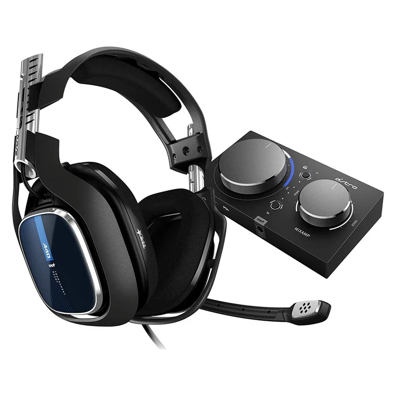 Astro A40 TR + MixAmp Pro Gen 4 Wired Gaming Headset for PS4 & PC - Black/Blue
