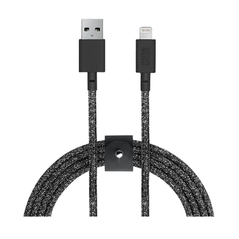 Native Union Belt Cable XL - USB A to Lightning 3 M, Cosmos Black