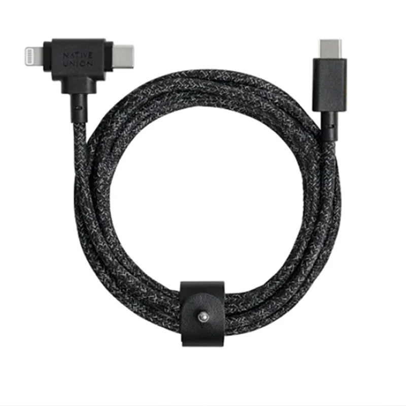 Native Union Belt Cable Duo Type C-C-Lightning 1.8 M, Cosmos Black