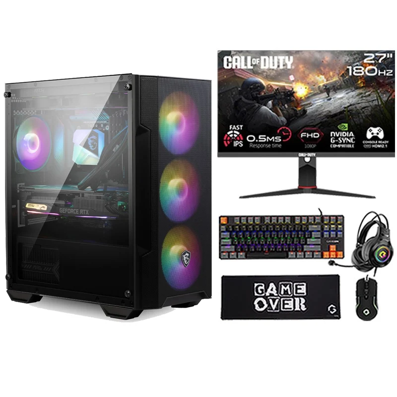 i7 GAMING PC, i7-13700K, RTX 3070 Ti 8GB, Windows 11 Pro With GAMEON Gaming Monitor and 4in1 Gaming Kit
