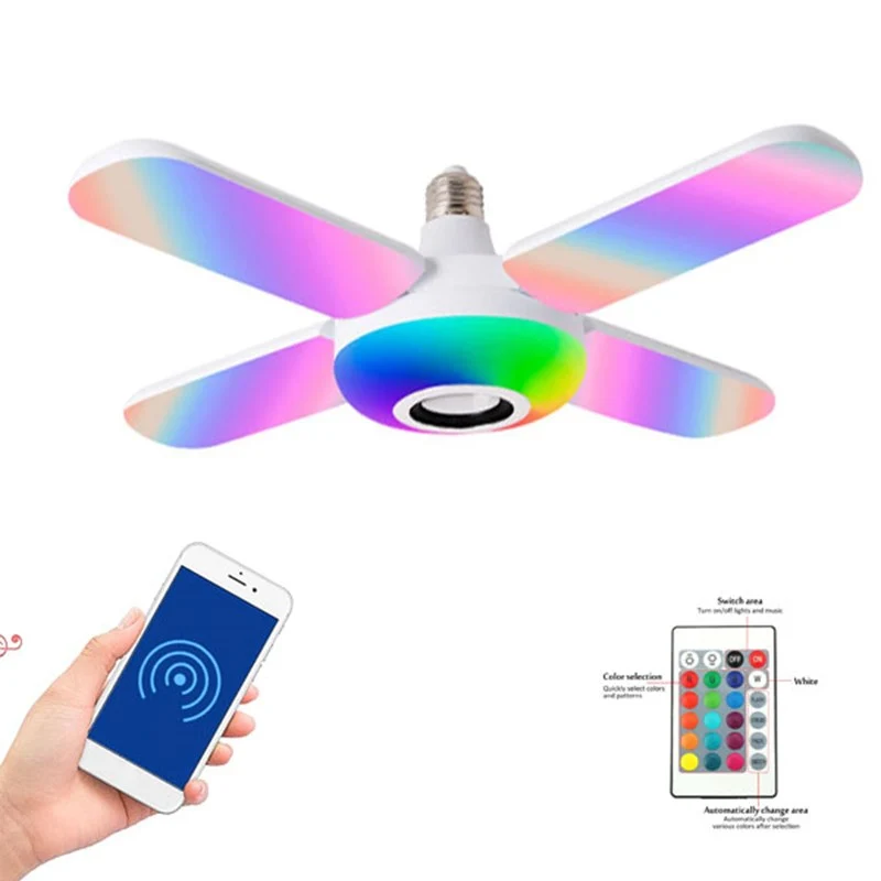 Fan Bulb RGB Lamp with Bluetooth Speaker