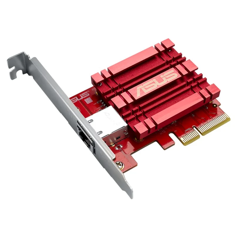 Asus 10GBase-T PCIe Network Adapter with Backward Compatibility of 5/2.5/1G and 100Mbps, RJ45 Port and Built-in QoS
