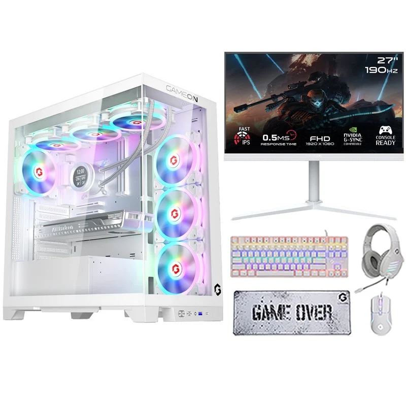 i5 GAMING, PC i5-14600K, RTX 4060 8GB, Windows 11 Pro with GAMEON Gaming Monitor and 4in1 Gaming Kit