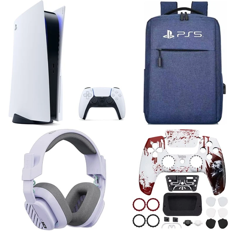 Sony PS5 With Drive - Japan Edition + ASTRO A10 Gaming Headset + eXtremeRate Control Cover + PS5 Travel Bag